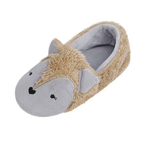 Damen Mädchen Hausschuhe rutschfeste Winterschuhe Fuchs Cartoon Niedlich Winter Plüsch Fleece Soft Leise Slipper Thermo Warme Pantoffeln mit Fleecefutter Feste Sohle Indoor Outdoor von IPENNY