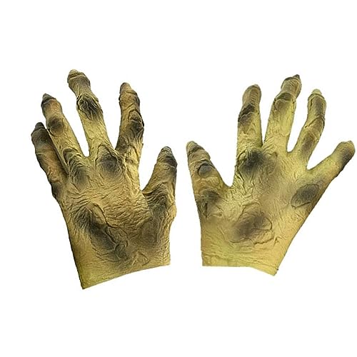 IPENNY 1 Paar Unisex Halloween Kostüm Tier Handschuhe Horror Skeleton Gloves Skull Handschuhe Haarige Hände Werwolf Klaue Requisiten Dämon Cosplay Golves Monster Ankleiden Party Zubehör von IPENNY