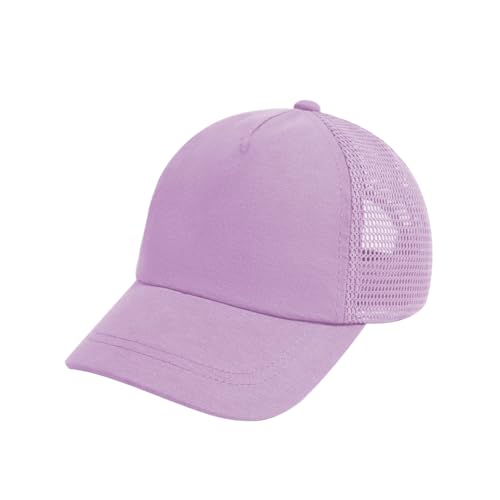 IPENNY Baseballkappe Kinder Junge Mesh Cap Baseball Cap Sommer Sonnenmütze Atmungsaktiv Schnelltrocknend Basecap Schirmmütze Sportkappe Baseballmütze (Lila) von IPENNY