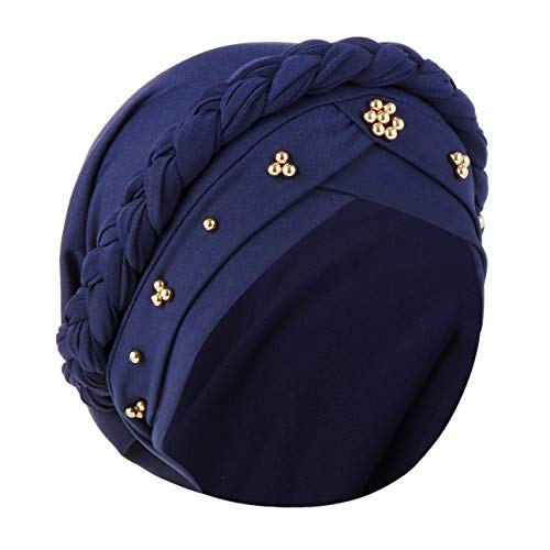 Damen Elegante Kopftuch Turban Beanie Hat Bandana Haar Muslim Atmungsaktiv Sonnenschutz Chemo Kappe Haarverlust Islamischen Abaya Dubai Hidschab Stretch Stirnband Mütze KappeTied Head Wrap von IPENNY