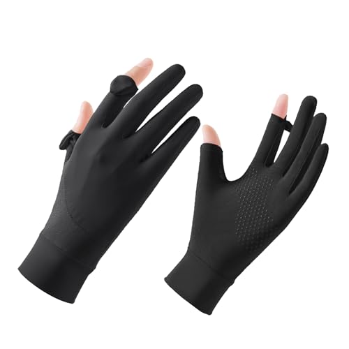 IPENNY Damen Sonnenschutz Handschuhe Sommer Gloves UV Schutz Erwachsene Dünne Handschuhe Vollfinger Touchscreen Rutschfeste Handgelenklange Handschuhes Wandern Radfahren von IPENNY