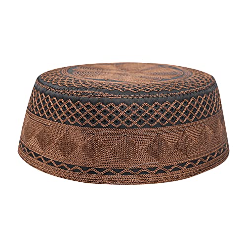 IPENNY Männlicher Muslimischer Hut Gebetsmütze Islam Gebet Kopfbedeckung-Männlich Herren Türkisch Arabien Ramadan Stickerei Cap Türkisch Mütze Arabisch Skull Cap Ramadan Beanie Gebetshut von IPENNY