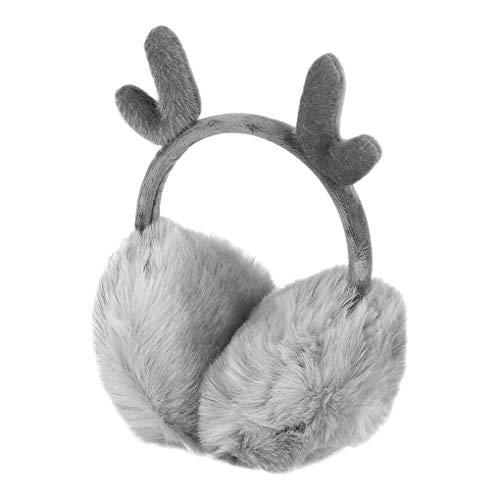 IPENNY Ohrenwärmer Ohrenschützer Warme Winter Faltbare Verstellbar Plüsch Ohrenschützer Kälteschutz Cartoon Geweih Weihnachten für Frauen Mädchen von IPENNY