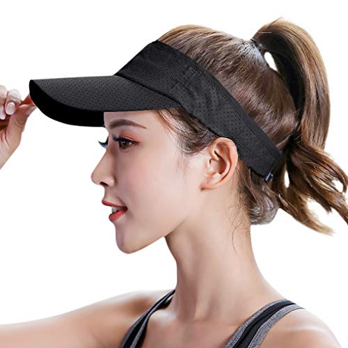 IPENNY Unisex Visor Sonnenhut Einstellbar Sommerhut für Damen und Herren Sonnenblenden Cap Freizeit Schatten Visier Verstellbare Kappe für Sport Outdoor Training von IPENNY