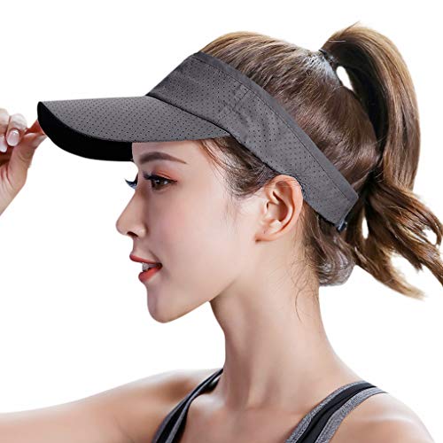 IPENNY Unisex Visor Sonnenhut Einstellbar Sommerhut für Damen und Herren Sonnenblenden Cap Freizeit Schatten Visier Verstellbare Kappe für Sport Outdoor Training von IPENNY