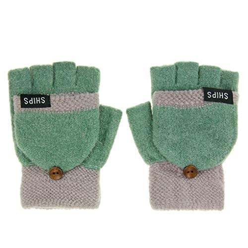 IPENNY Winter Damen Mädchen Flip Top Fäustlinge Fingerlos Handschuhe Winter Handschuhe Warme Strick Frauen Glove Ski Outdoor Winterhandschuhe von IPENNY