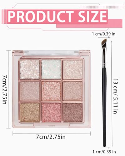 IPNSDON 1-teilige Lidschattenpalette in Schokoladenbraun, Lidschattenpalette, brauner Lidschatten, Make-up-Palette, Nude, lang anhaltender Glitter, matt, Lidschatten für Frauen und Mädchen auf Reisen von IPNSDON