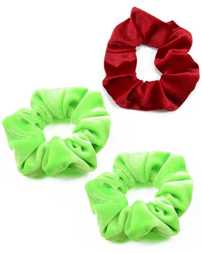 IPNSDON 3 Pcs- Neon Haargummis Scrunchie,Große Damen Haargummis Elastisches Haarbänder Pferdeschwanzhalter für Damen und Mädchen Cheerleading Party Outfits von IPNSDON