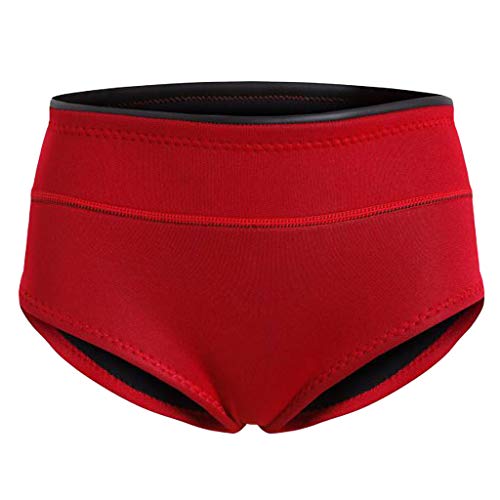 IPOTCH Damen Neopren Shorts Pants Hose Kurz Neoprenhose Neoprenanzug Unterhose Unterwäsche - Rot L von IPOTCH
