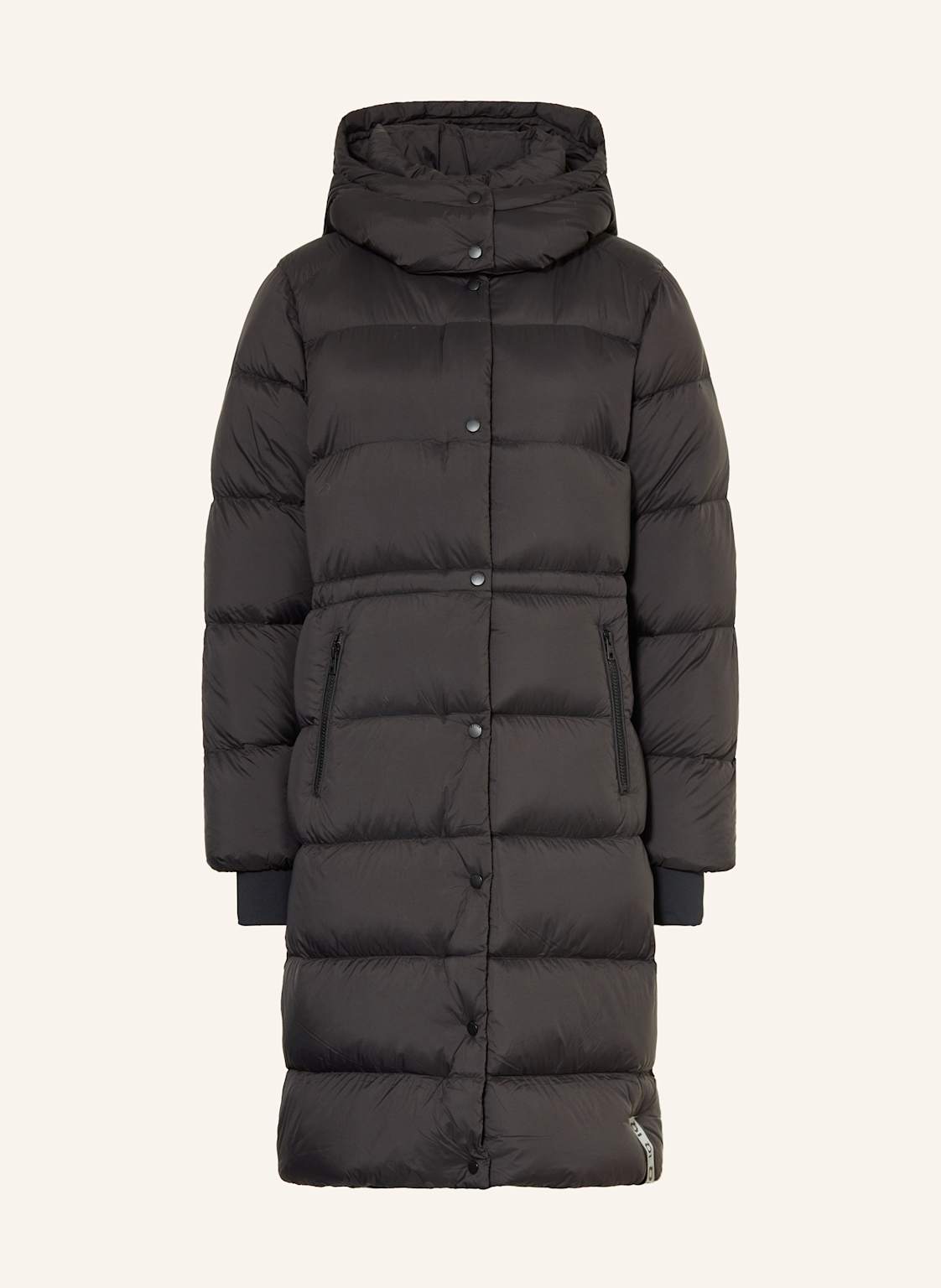 Iq Studio Daunenmantel Mit Abnehmbarer Kapuze schwarz von IQ STUDIO