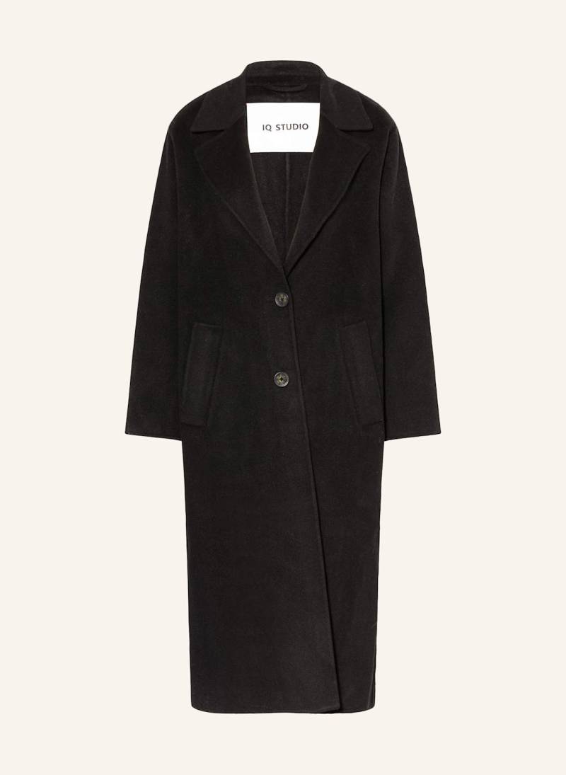 Iq Studio Wollmantel schwarz von IQ STUDIO