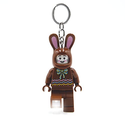 LEGO Iconic Chocolate Bunny Schlüsselanhänger Taschenlampe Spielzeug Geschenke für Kinder - 76 mm große Figur (KE180) - 2 CR2025 Batterien enthalten von IQ