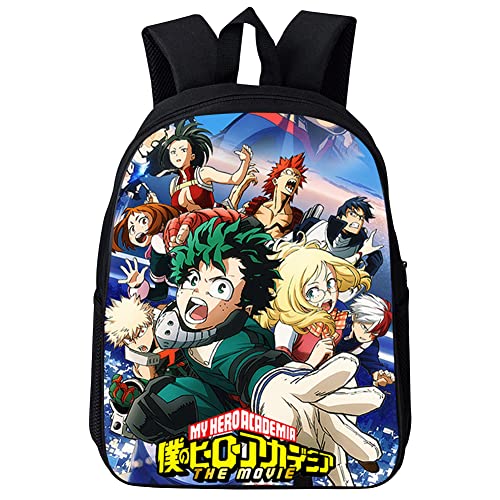 IQEPXTGO My Hero Academia Rucksäcke, Schultasche für Kinder My Hero Academia Büchertasche 3D Cartoon Kinderrucksäcke Schüler Rucksack Tasche Mode Anime Schultaschen für Kinder Geschenk von IQEPXTGO