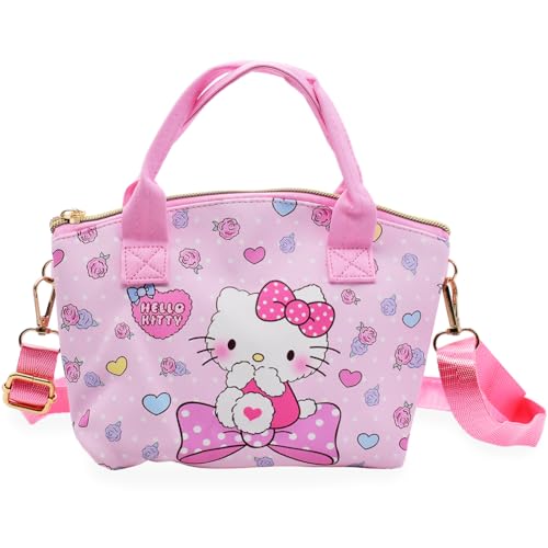 Kinderhandtasche Praktische Rucksack Doppelzweck Aufbewahrungstasche Handgehaltene für Kinder Verstellbares Schlüsselband Wasserdichte Süße Tasche Katze Cross Body Messenger Bag 23 x 22 x 7cm von IQEPXTGO