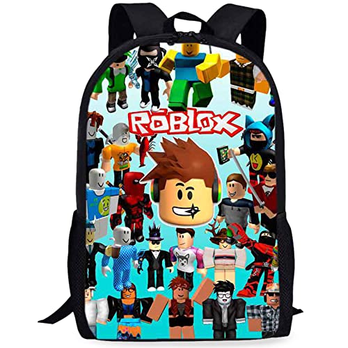 Roblox Rucksack Cartoons Schwarz Hohe Kapazität Backpack Boys Girls Teenagers Kinder Schultasche Bookbag Laptop Für Jungen Mädchen Für Sport, Reisen, Schule Und Arbeit Business Reisen von IQEPXTGO