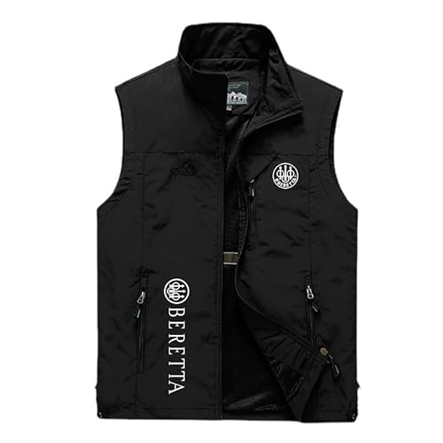 IQQOPVHG Men's Casual Westen Be.re_tta Outdoor Arbeitskleidung Sleeveless Jacket Multi-Pocket Leisure Fishing Biking Vest (Black,XXL) von IQQOPVHG
