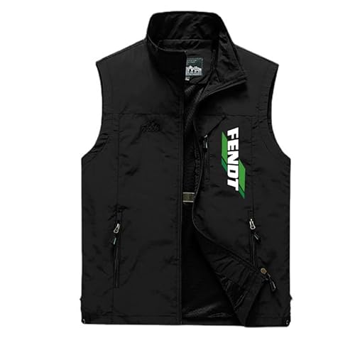 IQQOPVHG Men's Casual Westen Fe.n_dt Outdoor Arbeitskleidung Sleeveless Jacket Multi-Pocket Leisure Fishing Biking Vest (Black,XL) von IQQOPVHG