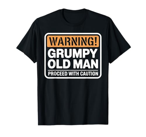 Lustiges Geschenk mit Aufschrift "Grumpy Old Man Warning Proceed With Caution" T-Shirt Lustiges Geschenk mit Aufschrift "Grumpy Old Man Warning Proceed With Caution" T-Shirt von IQTEE