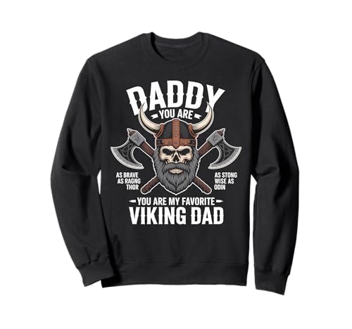 Wikinger Vater Vatertagsgeschenk von Tochter Sohn Frau Kinder Sweatshirt von IQTEE