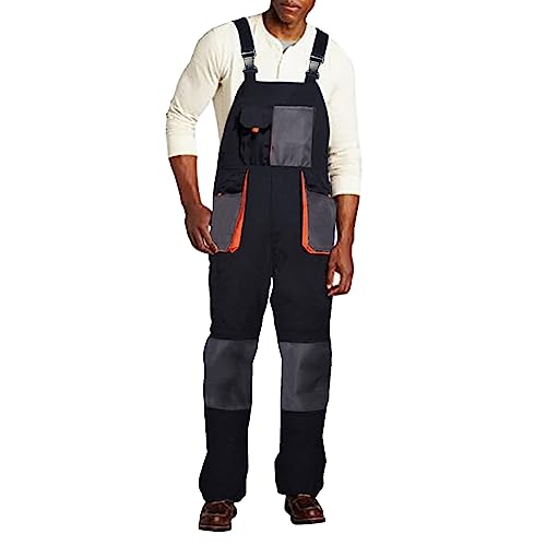 Arbeitshosen Männer Stretch Große Größen Lang - Hosenträger Herren Arbeitshose Mit Knöpfen Latzhose Damen Outdoor Hosen 90Er Schwarz Latzhosen Arbeits-Latzhose-Herrenoveralls/Cargohose/Arbeitslatzhose Arbeitshosen Männer Stretch Große Größen Lang - Hosenträger Herren Arbeitshose Mit Knöpfen Latzhose Damen Outdoor Hosen 90Er Schwarz Latzhosen Arbeits-Latzhose-Herrenoveralls/Cargohose/Arbeitslatzhose von IQYU