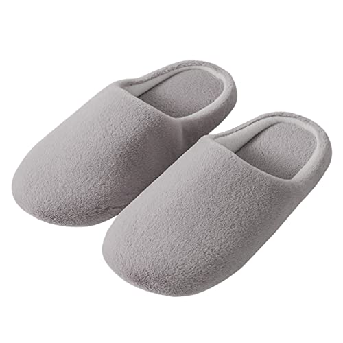 Bequeme Weiche Elegant Slip On Herren Weiche Kuschelig Pantoffeln Unisex Hüttenschuhe Pantoletten Slippers Herbst und Winter Flache Filzpantoffeln Indoor Outdoor Winterschuhe (Coffee #1, 42-43) von IQYU