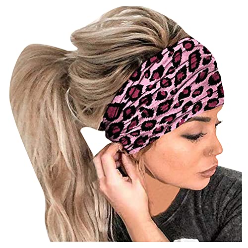 Blau Schweißbänder Drucken Haarbügel Women Wrap elastisches Haarband Kopfhaarband Haarreif für Frauen Haarband Kinder (Purple, One Size) von IQYU