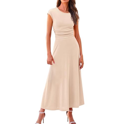 Damen Damen Freizeitanzug 2-Teilig Sommer Elegant Strickanzug Set Baumwolle Zweiteiler Stretch Kurzarm Crop Top Lang Rock Wickelrock Casual Midirock Festlich Hochzeit Business Outfit von IQYU