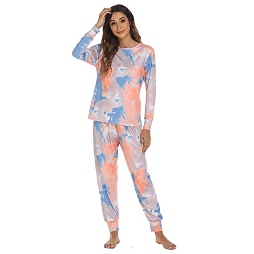 Damen Nachthemden mit Langen Ärmeln, Button-Down-Nachtwäsche, Nachtwäsche, weiche -Sets Nachthemd Damen Kuschelig (Orange, S) von IQYU