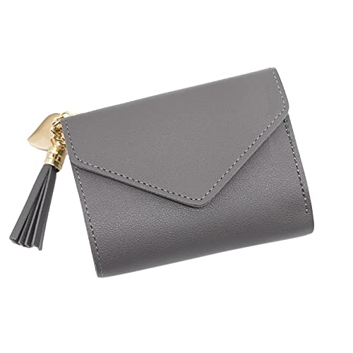 Geldbörsen Für Männer Mit Reißverschluss Mit Fischmotiv Kunstleder Quaste Reißverschluss Achseltasche Handytasche Umschlagtasche Handtasche Clutch Bag Kitkartenhüllen Edelstahl (Grey, One Size) von IQYU