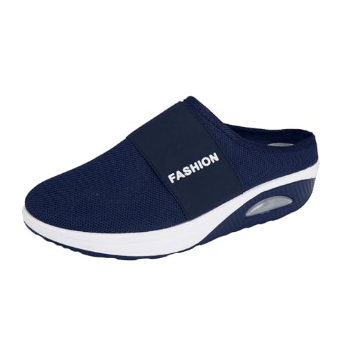 Herren Air Cushion Slip-On Walkingschuhe Orthopädische Schuhe Damen Atmungsaktiv Sandals Diabetiker Freizeit Mesh Fersensporn Hausschuhe Gesundheitsschuhe Clogs Atmungsaktive Pantoffeln von IQYU