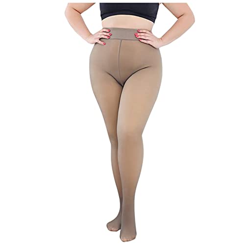 IQYU 2PC Damen Thermostrumpfhosen Winter Warm Samt Blickdicht Strumpfhose GroßE GrößEn Fleece PlüSchstrüMpfe Winter Pantyhose Thermo Leggings Feinstrumpfhose Strumpfhosen von IQYU