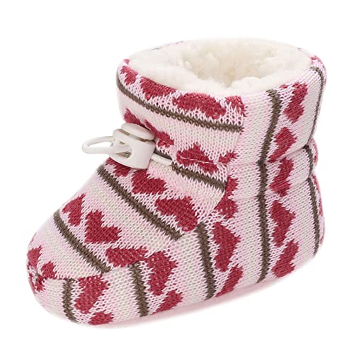 IQYU Baby 6 12 Monate Mode Kleinkind bunte kleine Mädchen Winter warme Baby gestrickte Pre Walkers Stiefel Schneeboots Baby (A, 12-18 Months) von IQYU