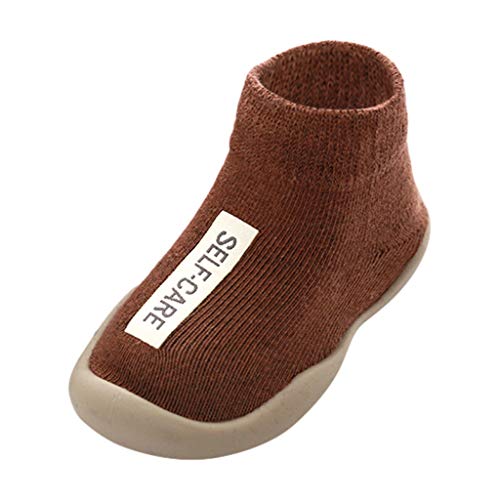 IQYU Baby Schuhe Lauflernschuhe Mädchen Junge Kleinkind Schuhe Junge Stricken Kinderschuhe rutschfeste Bodenschuhe Weicher Boden Bodensocken Stricken Lauflerner Baby Schuhe Kleinkind Schuhe von IQYU