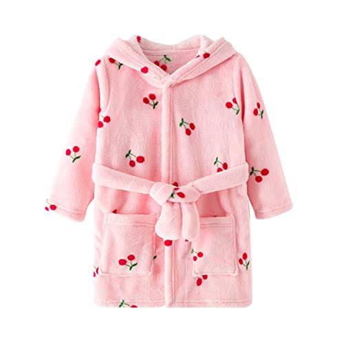 IQYU BademäNtel FüR MäDchen Jungen Bademantel Flauschig Mit Kapuze Morgenmantel Flauschiger Saunamantel Warm Kinderbademantel Winter Superweich Fleece-Hausmantel NachtwäSche von IQYU