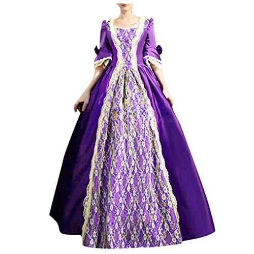 IQYU Ballkleid Damen Lang Prinzessin Mittelalterliche Spitzen Volant Patchwork Vintage Lang Kleid Bandeau Midi Mit Arm Spitzenkleid Festkleid Hoher Taille Ballkleider Halloween KostüM Damen IQYU Ballkleid Damen Lang Prinzessin Mittelalterliche Spitzen Volant Patchwork Vintage Lang Kleid Bandeau Midi Mit Arm Spitzenkleid Festkleid Hoher Taille Ballkleider Halloween KostüM Damen von IQYU