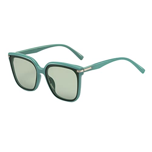 IQYU Brille Eckig Sonnenbrillen Damen Sonnenbrillen Retro Rechteck Brillen Vintage Brillen Sonnenschutz Strand Sonnenbrillen Brillen Summer (Blue, One Size) von IQYU