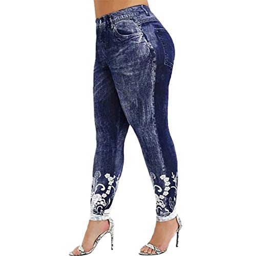 IQYU Capri Leggings Damen Spitze - Caprihose Damen Sommer Stretch Jeans-Sportleggins Leicht Sommerhose GroßE GrößEn Sporthose Lang Jogginghose High Waist Sommerhose- Freizeithosen- Leggings- Yogahose von IQYU