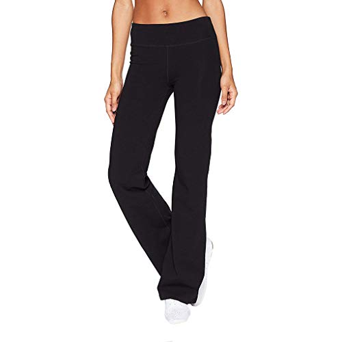 IQYU Damen Schlaghose Yogahose Breites Bein Lose Gerade Lounge Laufen Workout Hose Aktive Freizeit Jogginghose High Waist Jazzpants Sporthose Jogginghose Damen Yogahose Weites Bein Freizeithose von IQYU