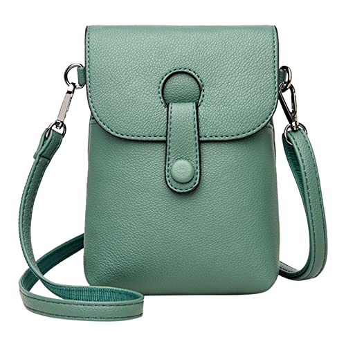 IQYU Damen Taschen Schwarz Glitzer Mode Handytaschen Weibliche Einzelne Umhängetaschen Damen Umhängetasche Handytasche Messenger Geldbörse Brieftasche Schultergurt Für Taschen (Green, One Size) von IQYU