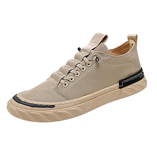 IQYU Elegante Schuhe Herren Mokassin Schwarz Herren Low Top Atmungsaktive Casual Sportschuhe Fersenschutz Schuhe Herren (Khaki, 43) von IQYU