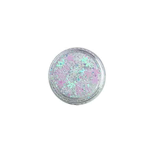 IQYU Farbenfroh Magazin Körper Glitzer Konzerte Musik Festival Rave Zubehör Gesicht Glitzer Gel Pailletten Glitzer Gesichtsfarbe Chunky Glitter Für Augen Lippen Haare Funkelndes Gel (L, One Size) von IQYU