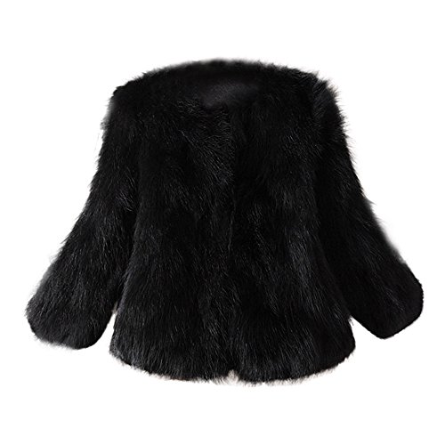 IQYU Felljacke Weiss Damen: Kunstpelz Jacke Damen Langarm Pelzjacke Faux Fur Jacke Warm Winterjacke Mit Fell Pelzmantel Cardigan Kurz Fellmantel Kunstfell Mantel Pelz-Bolero Teddyfell Jacke von IQYU