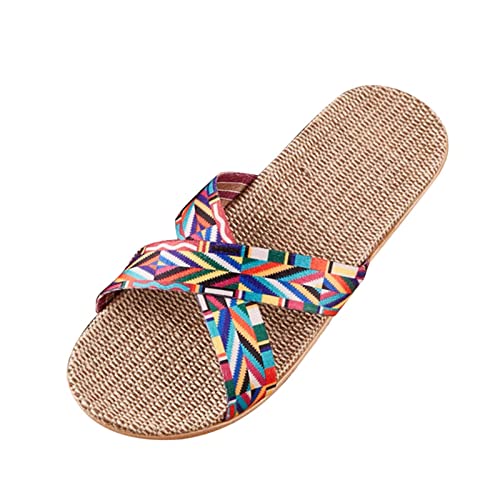 IQYU Flip Flops Unisex Top Vibrant Flipflop Flip Flops Herren Bequeme Zehentrenner Leichte Sommer Badelatschen Outdoor Rutschfeste Sandalen für Strand Schwimmbad (Multicolor-1, 40-41) von IQYU