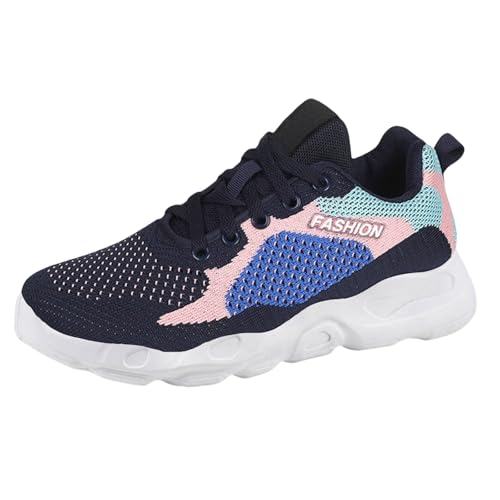 IQYU Freizeitschuhe Damen Sneaker Damen Sommer Bequeme Laufschuhe Tennisschuhe Outdoor Running Walkingschuhe Knit Mesh Orthopädische Leichtgewichts Sportschuhe Atmungsaktiv Mesh-Stretch-Turnschuhe von IQYU