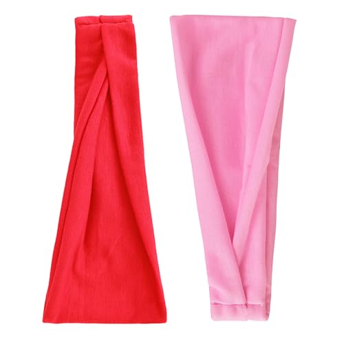 IQYU Frottee Stirnband Damen Sport-Stirnbänder für Damen und Herren, elastisch, weicher Stoff, rutschfeste Haarbänder, Haarkette für tägliches Training, Yoga, Laufen, Sport, Stirnband (Pink, One Size) von IQYU