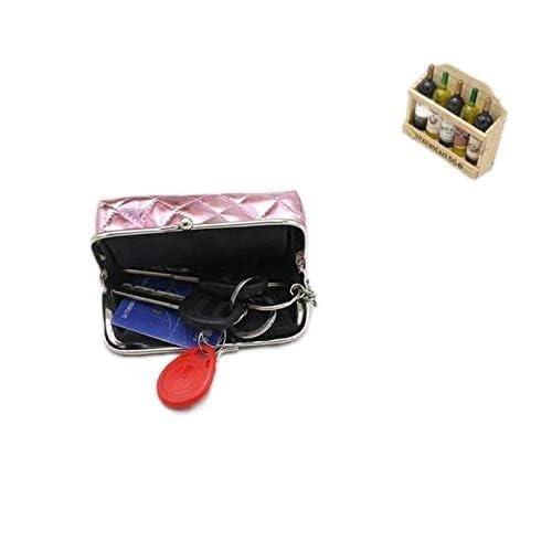 IQYU Geldbörsen Männer Klammer Holder Womens Clutch Wallet Geldbörse Card Bag Handtasche Wallet Mini Schwarz von IQYU