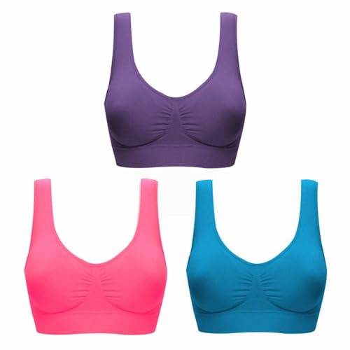 IQYU Größentabelle BH für Damen, Bügel-Yoga-BH, große Brüste, Kleiner Nahtloser Doppelschicht-BH Bustiers (BU1, XXXXXXL) von IQYU