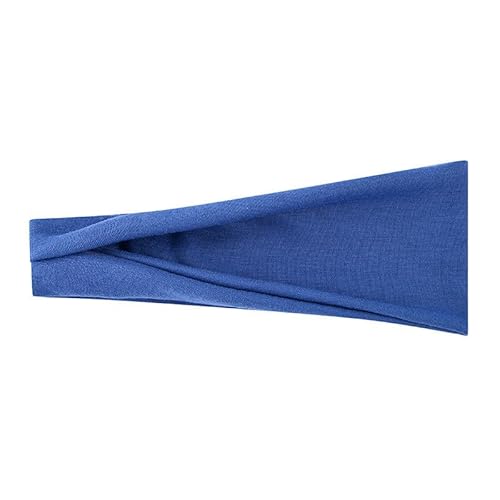 IQYU Haarspangen Jungs Sport-Stirnbänder für Damen und Herren, elastisch, weicher Stoff, rutschfeste Haarbänder, Haarkette für tägliches Training, Yoga, Laufen, Sport, Unisex (Blue, One Size) von IQYU