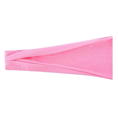 IQYU Haarspangen Jungs Sport-Stirnbänder für Damen und Herren, elastisch, weicher Stoff, rutschfeste Haarbänder, Haarkette für tägliches Training, Yoga, Laufen, Sport, Unisex (Pink, One Size) von IQYU