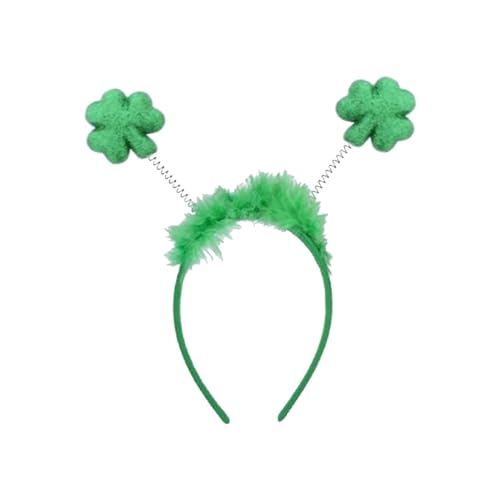 IQYU Herren Laufweste St. Day Grünes irisches Stirnband für Erwachsene, Festival-Regenbogen-Stirnband Rennrad Brille Damen Klein (Green, A) von IQYU